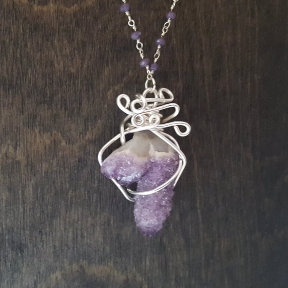 Fairy Amethyst Spirit Quartz Crystal Necklace - Picture 5 of 8